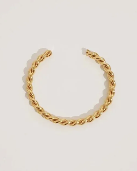 Twisted bangle bracelet