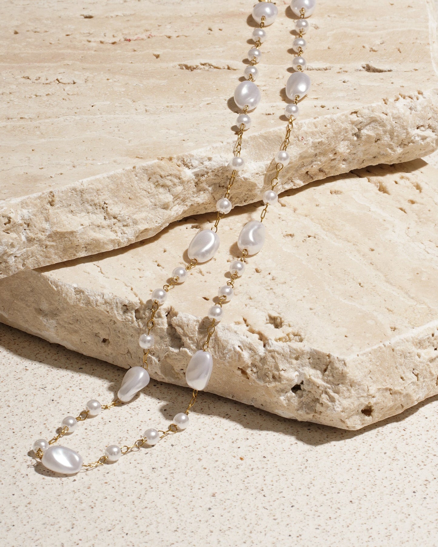 Uneven Pearl Necklace