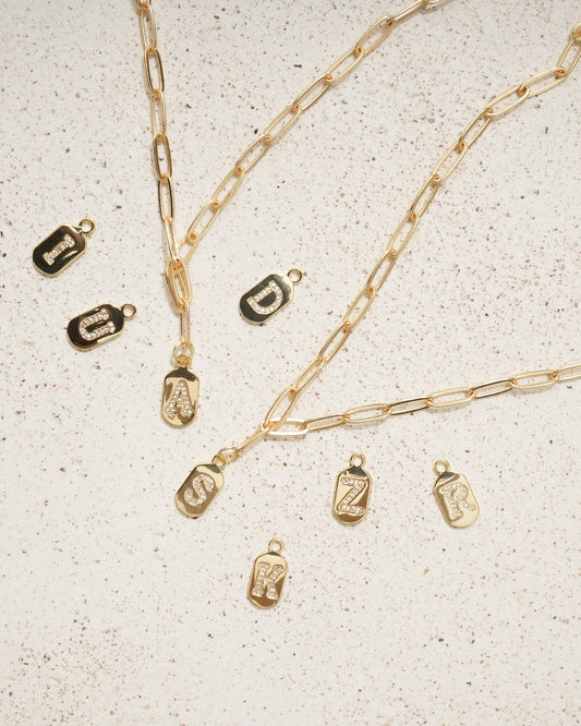 Stone Initials Chain