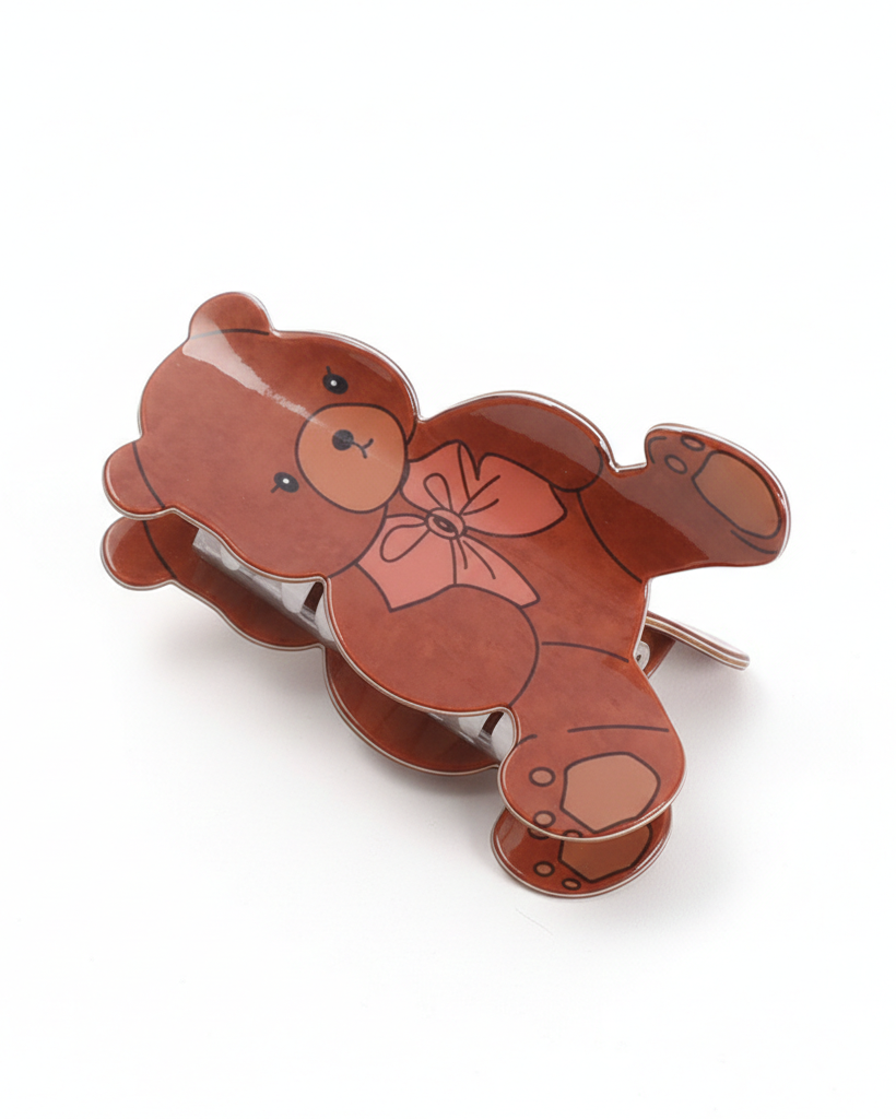 Teddy Hair Claw Clip