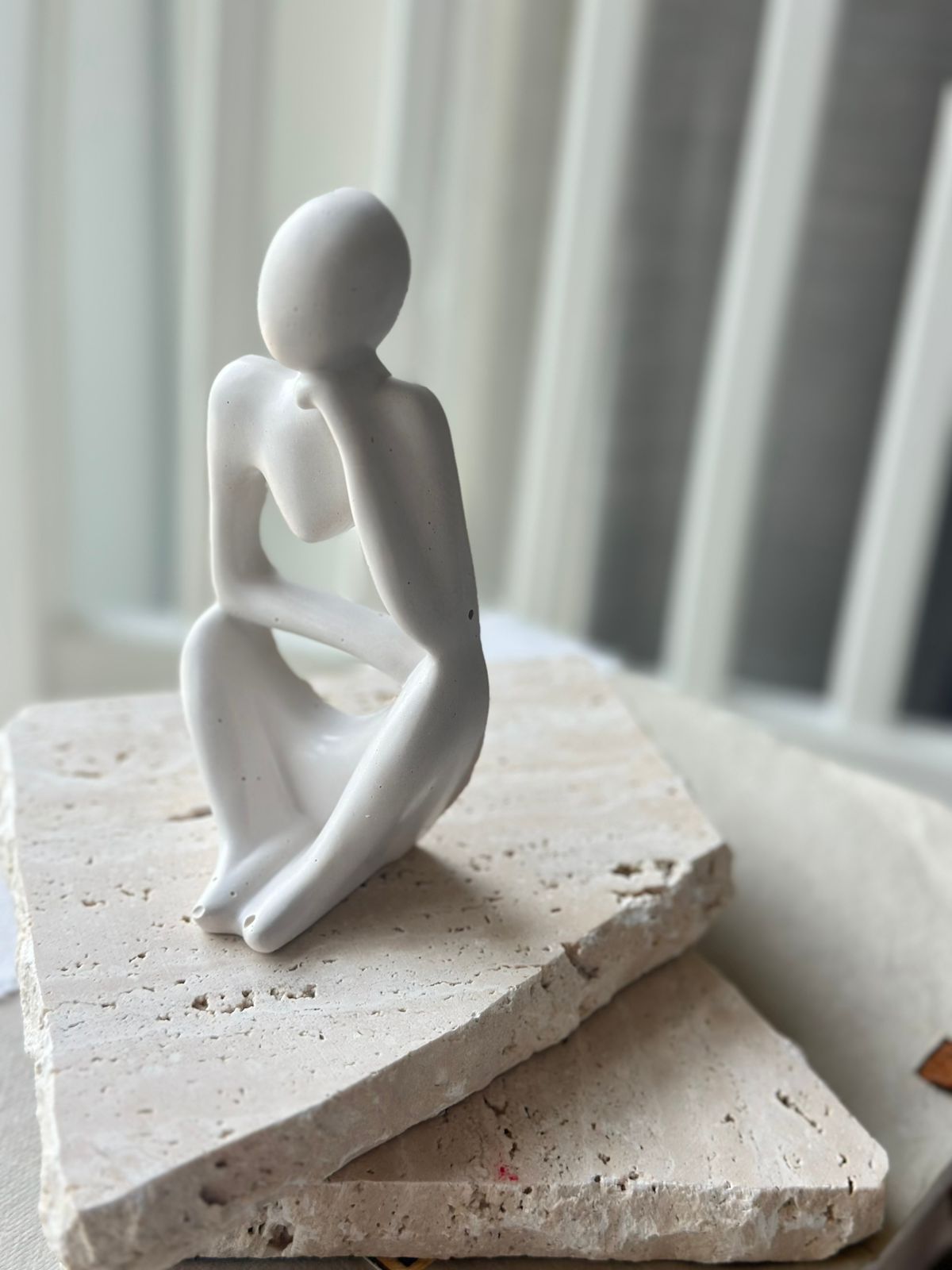Handmade Thinking Man Statue for Home Decor