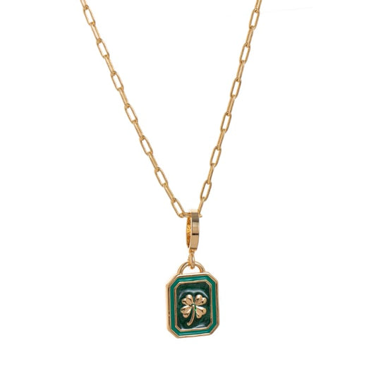 Clover Medallion Pendant Necklace
