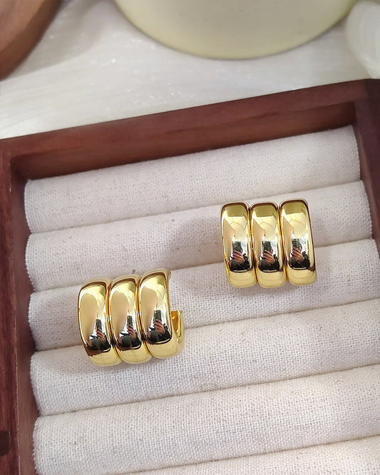 Luxe Trio Stud Earrings