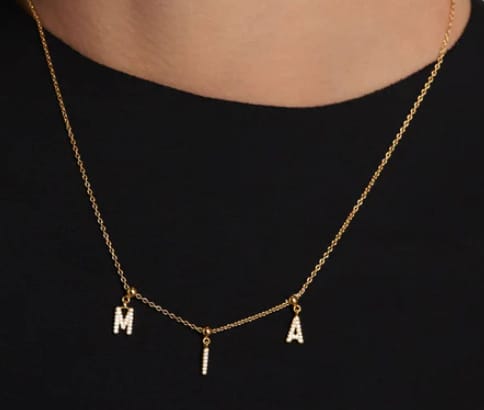 Dainty Name Charm Chain