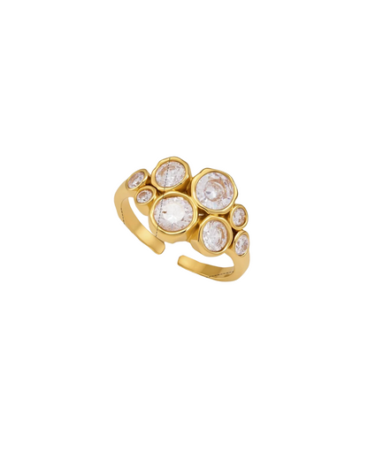 Bubble Cluster Bezel Ring