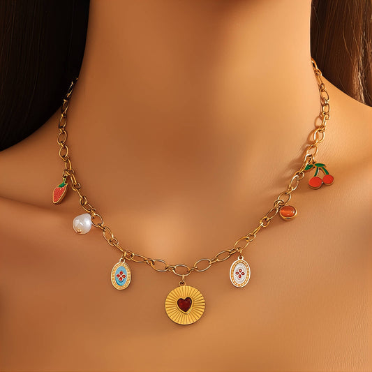 Riviera Orchard Charm Necklace