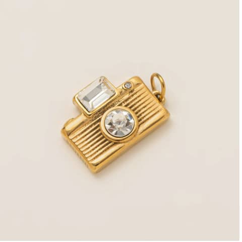 Stone Initials with Charm