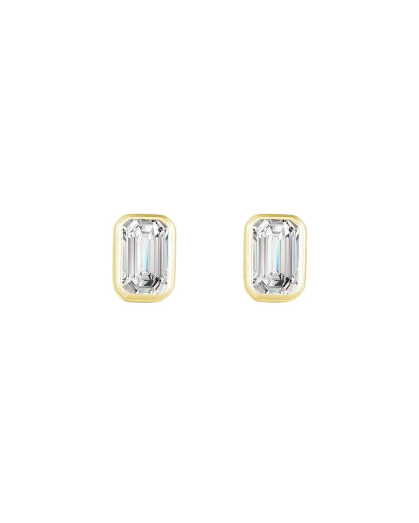 Aura Bezel Stud Earrings
