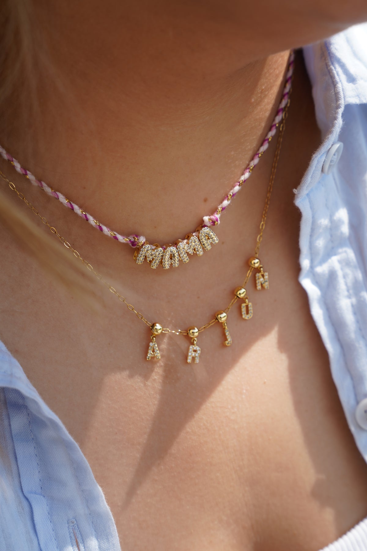 Dainty Name Charm Chain