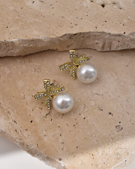 Luxe Bow Drop Earrings