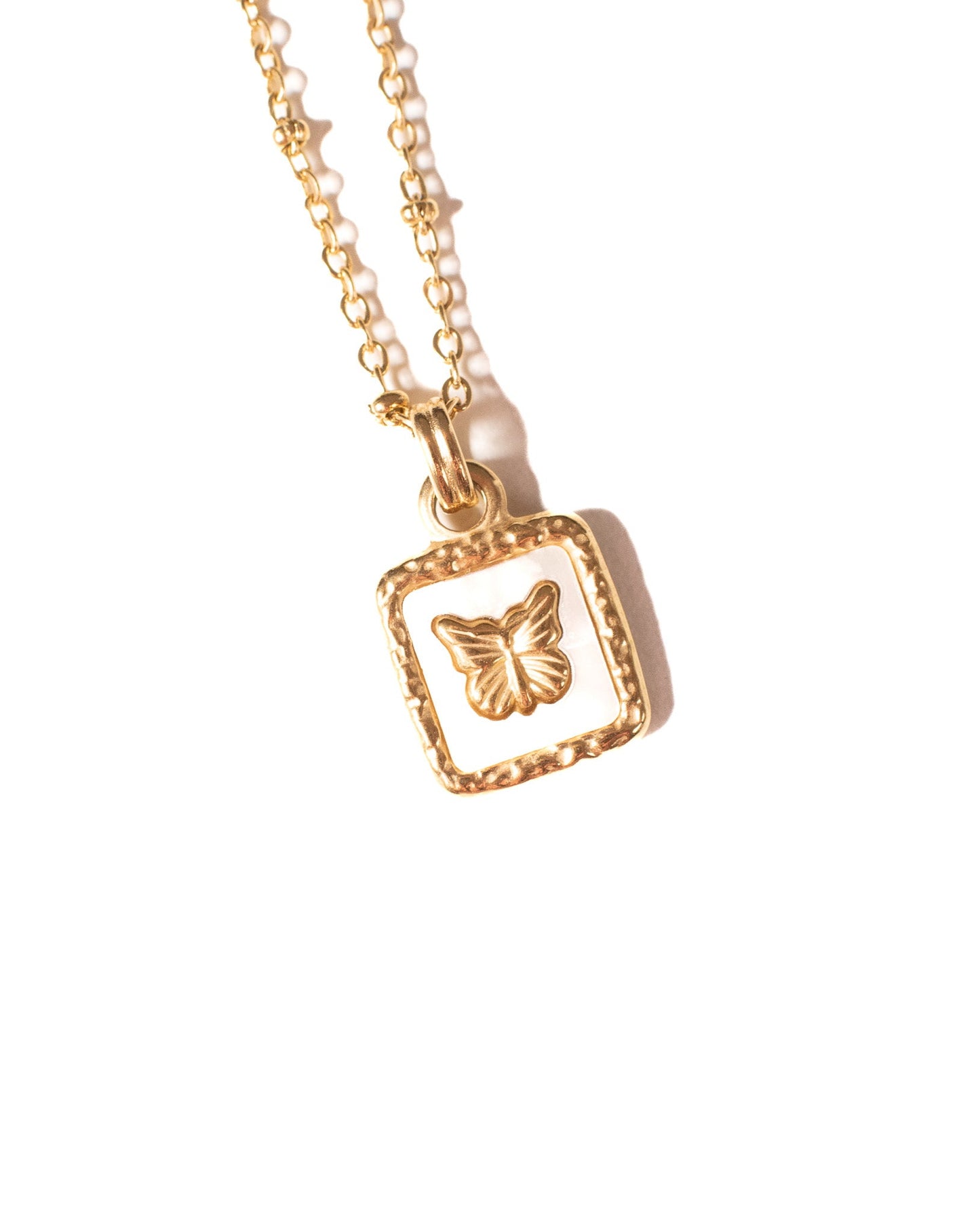 Golden Flutter Charm Necklace