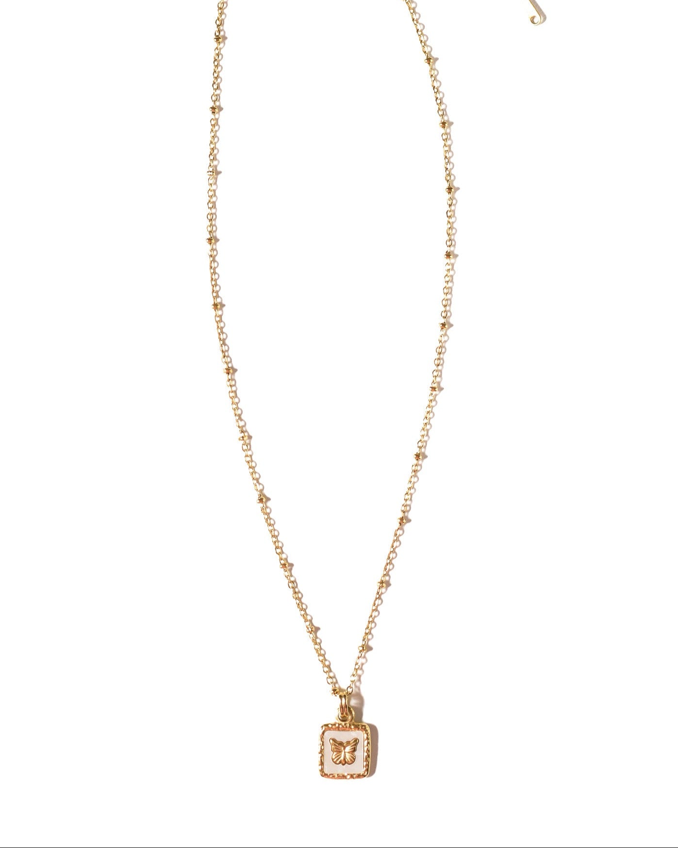 Golden Flutter Charm Necklace