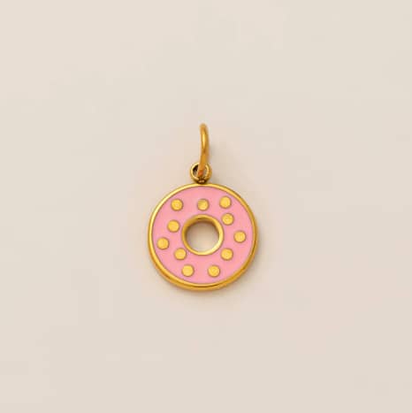 Stone Initials with Charm