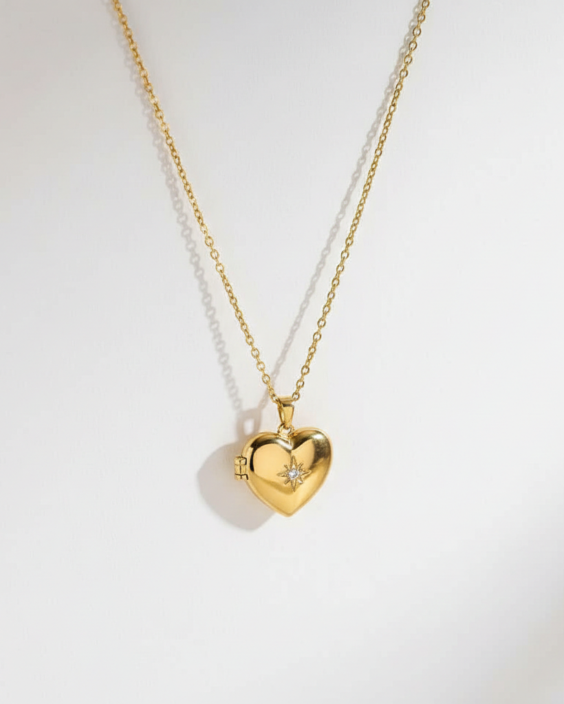 Heart Photo Locket Chain