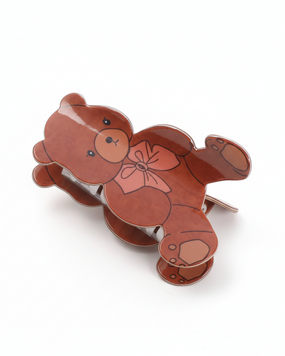 Teddy Hair Claw Clip