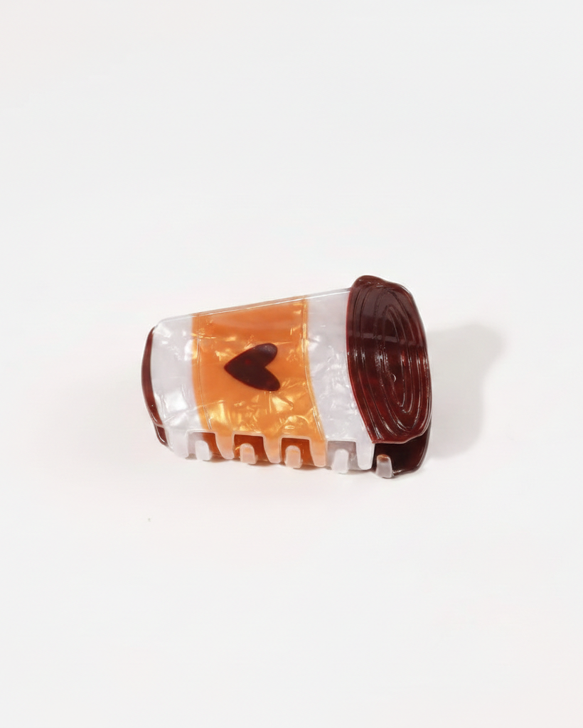 Coffee Cup Hair Claw Clip