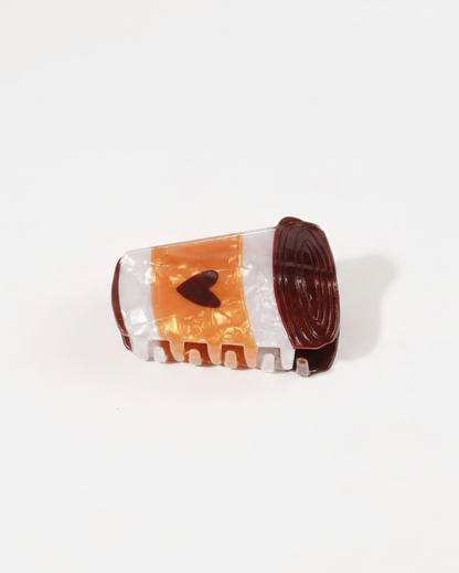 Coffee Cup Hair Claw Clip