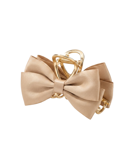 Elegant Satin Bow Claw Clip
