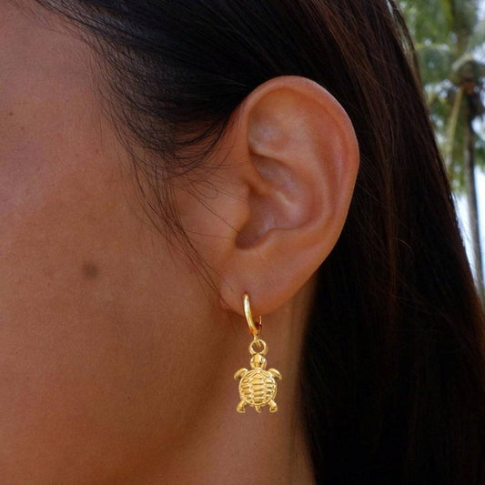 Turtle Drop Earrings