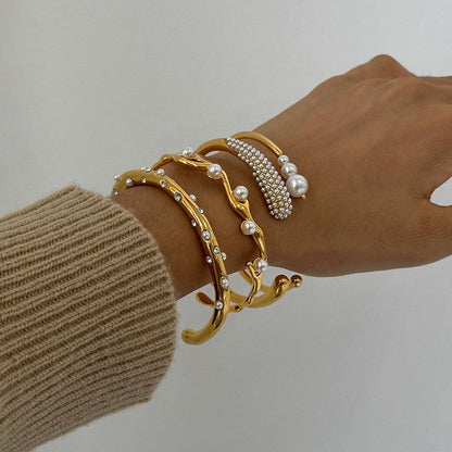 Siren Fluid Pearl Open Cuff