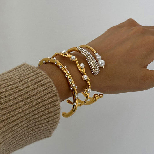 Siren Fluid Pearl Open Cuff