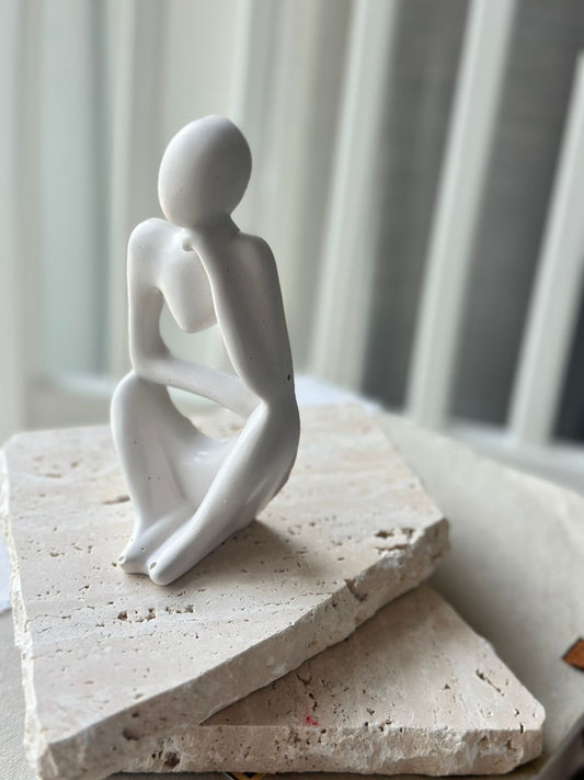 Handmade Thinking Man Statue for Home Decor