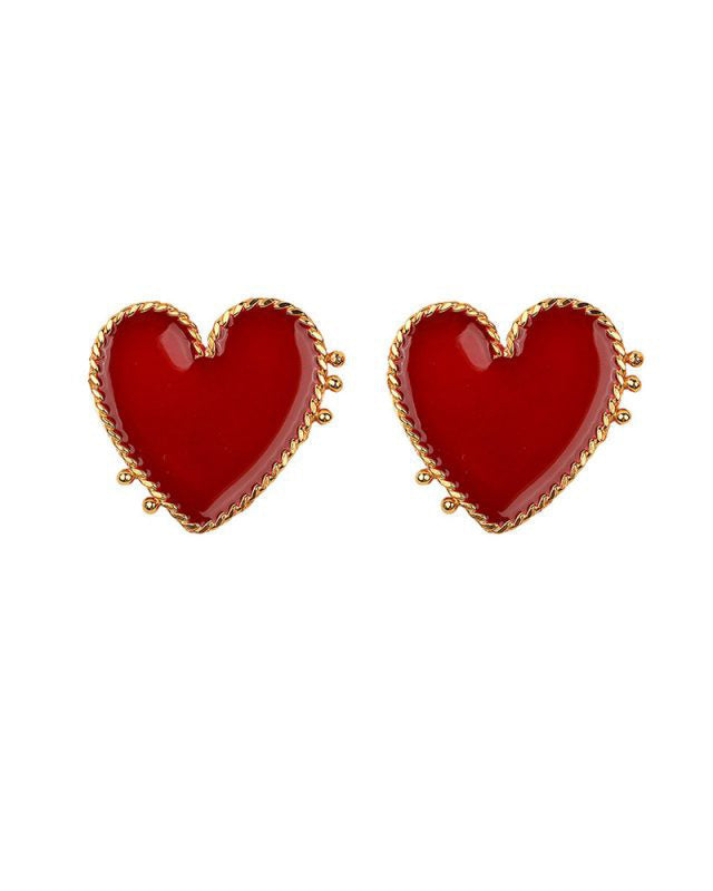Red Heart Earrings