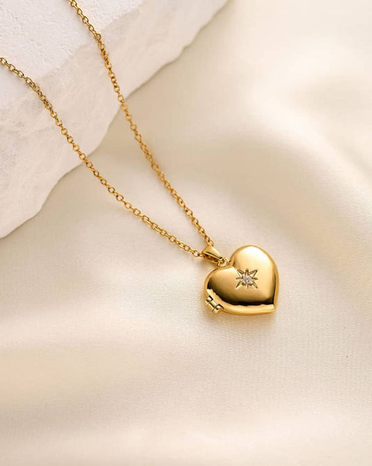 Heart Photo Locket Chain