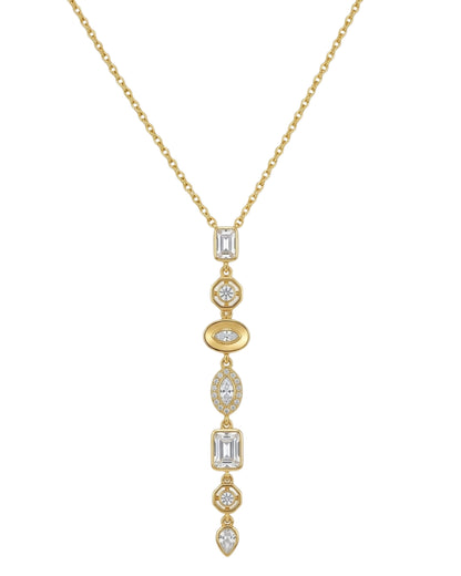 Aria Geometric Drop Necklace