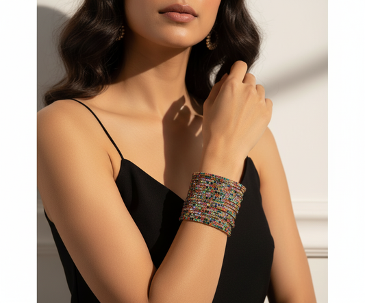 Multicolor Stones Stretchy Bracelets