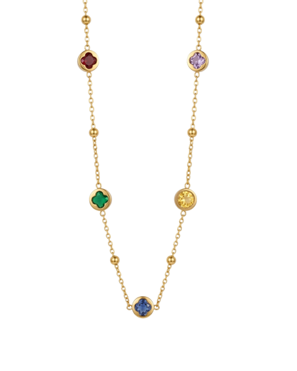 Rainbow Clover Bezel Station Chain