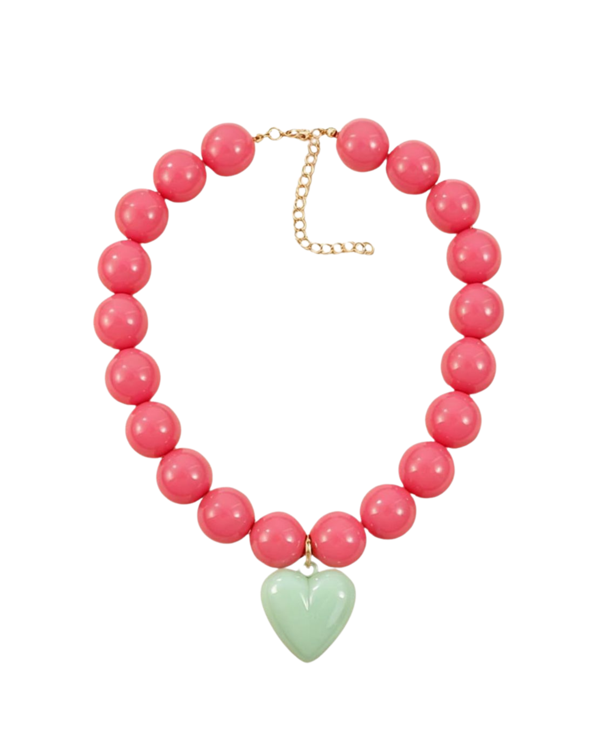 Bold Pink Chunky Statement Necklace