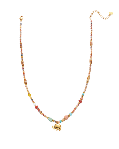 Savannah Elephant Beaded Necklace