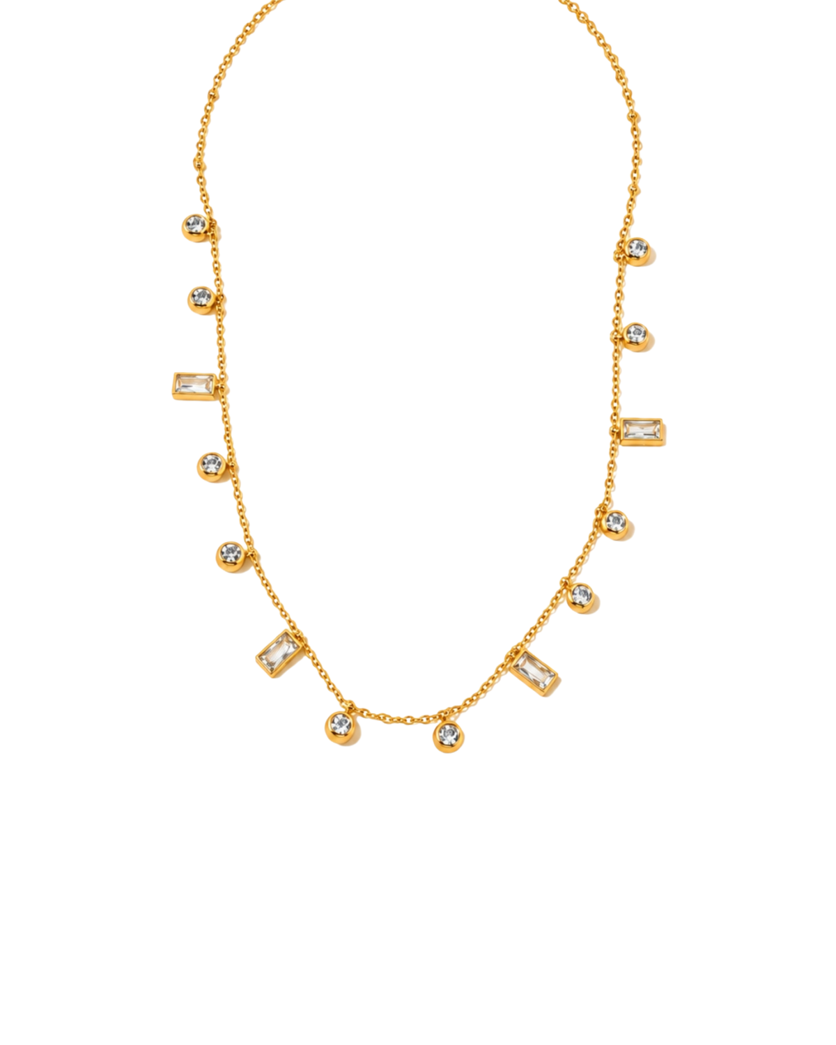 Gilded Baguette Constellation Necklace