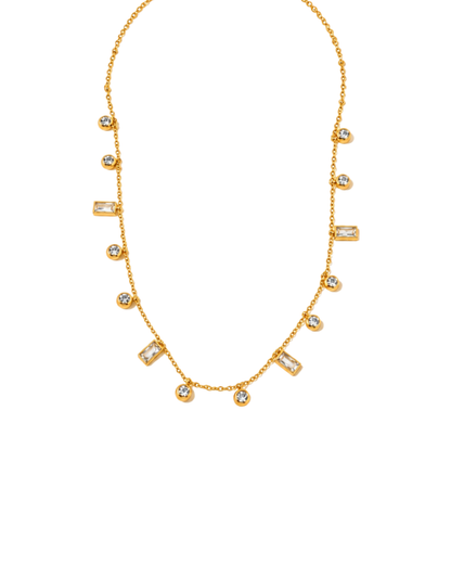 Gilded Baguette Constellation Necklace