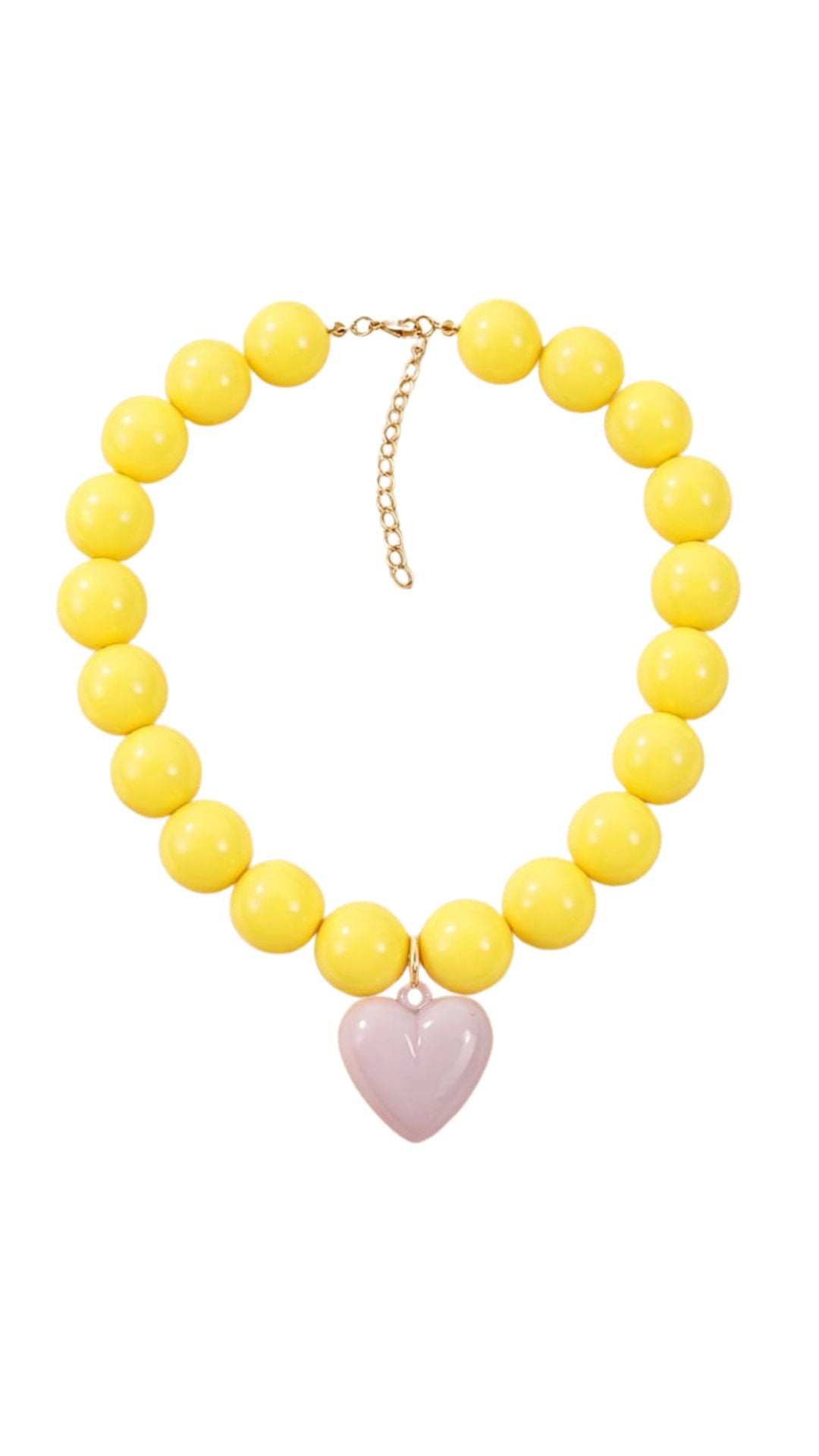 Sunshine Yellow Chunky Bead Necklace