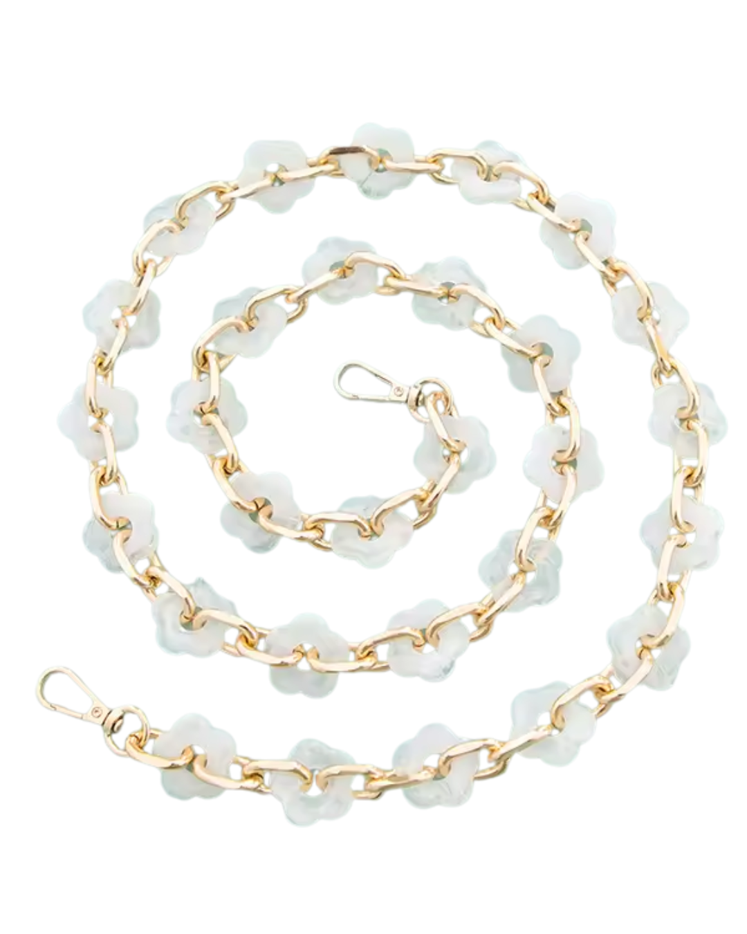 Flora Acetate & Golden Link Phone Chain