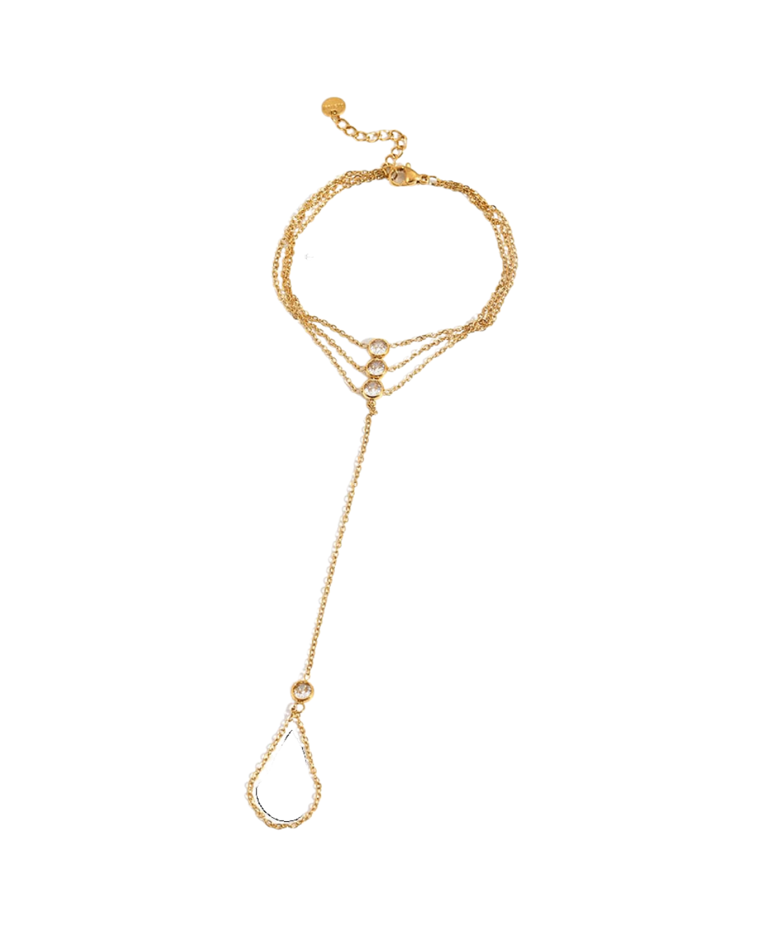 Triple-Tier Crystal Slave Handchain