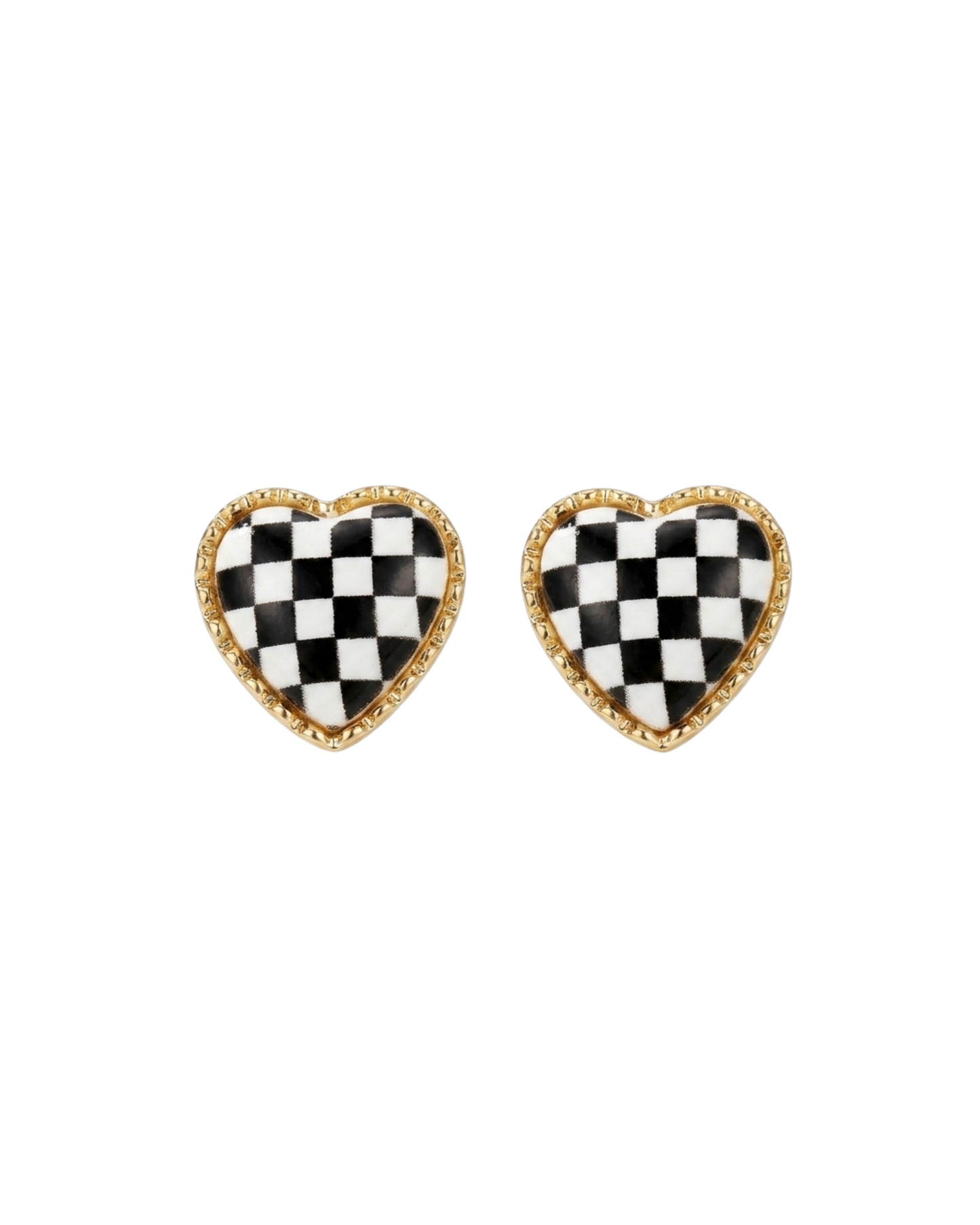 Retro Heart Stud Earrings