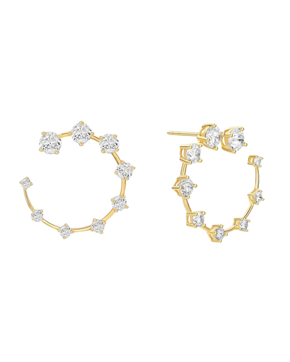 Stellar Crystal Open Hoops