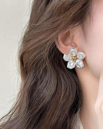 Pearl Blossom Earrings
