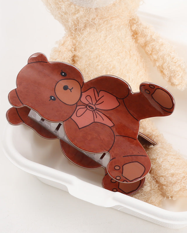Teddy Hair Claw Clip