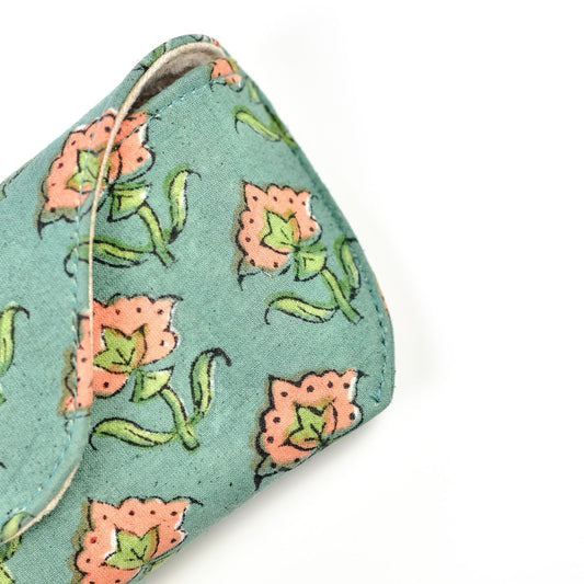 Handmade Cloth Eye Glass Pouches - Light Green