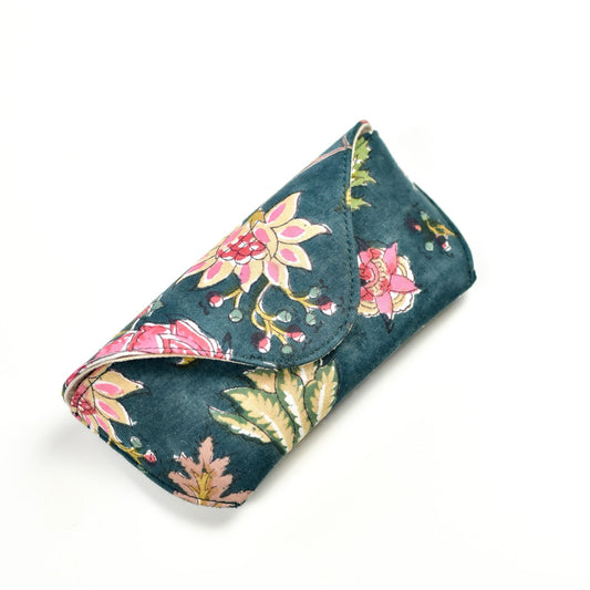 Handmade Cloth Eye Glass Pouches - Dark Green