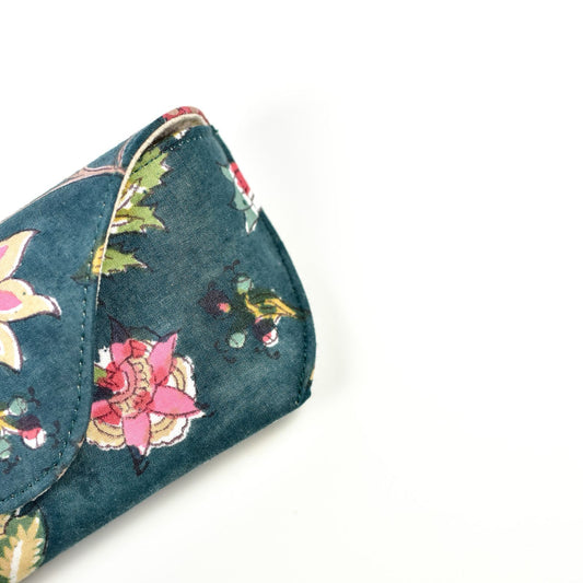 Handmade Cloth Eye Glass Pouches - Dark Green