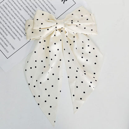 Vienna Polka Dot Silk-Satin Hair Bow