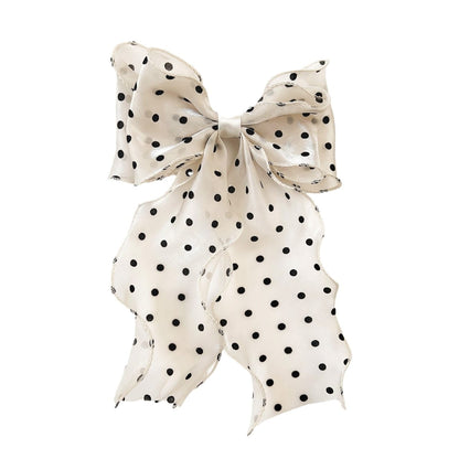 Darcy Organza Polka Dot Hair Bow