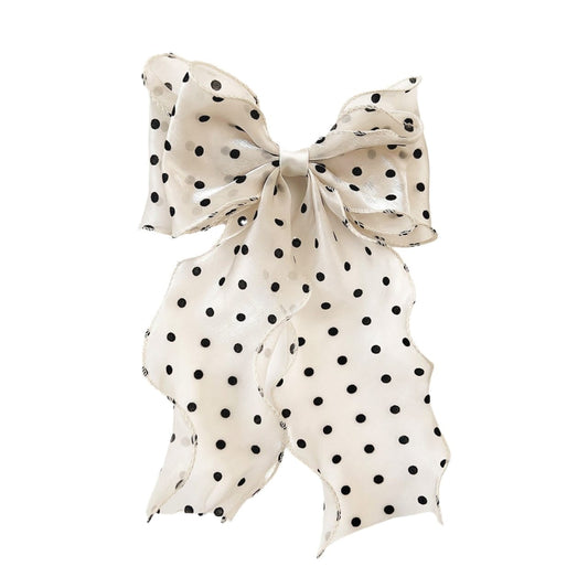 Darcy Organza Polka Dot Hair Bow