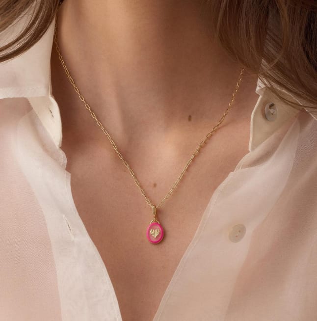 Valentina Heart Enamel Necklace