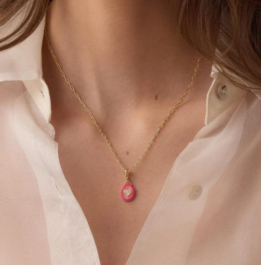 Valentina Heart Enamel Necklace